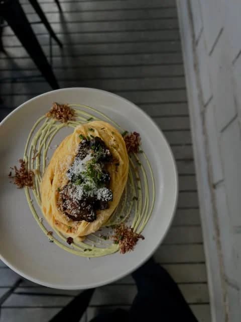 A freshly plated brunch from The Peacock kitchen